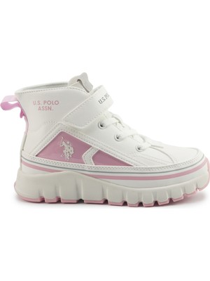 U.s. Polo Assn. Keltes Jr 5pr Beyaz Kız Çocuk High Sneaker