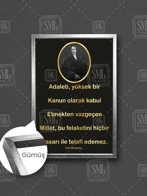 Hukuk Bürosu Dekor Avukat Hakim Savcı Ofis Adalet Sözleri Channing Çerçeveli Dikey Kanvas Tablo