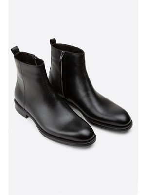 Bengal Deri Kışlık Bot Kovboy Model Erkek İçin Kaymaz Taban ve Fermuarlı Kapanma Özelliği