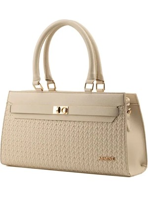 Pia Deri Çanta- 407 Krem