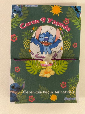 Stitch Özel Doğum Günü Hediyelik Şans Bilekliği 10 Adet