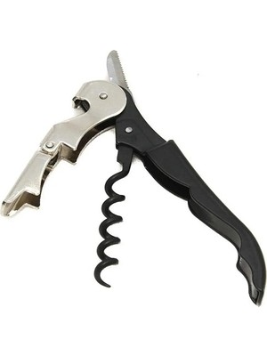 2 Adet Profesyonel Tirbüşon Pratik Sağlam Garson Tip Açacak Kesici Tirbuşon