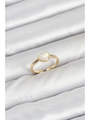 Pirinç Gold Renk Kalpli Kadın Yüzük - TJ-BYK3880