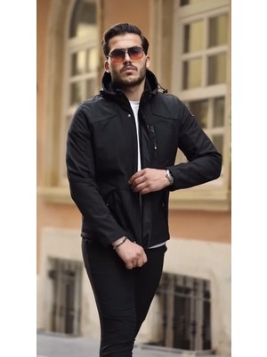 Prifaldi Su ve Rüzgar Geçirmez Kürklü Softshell Erkek Mont