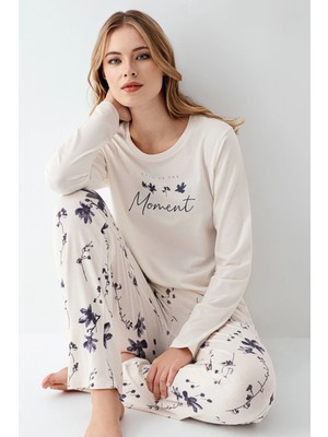 Arnetta Kadın Krem Pijama Takımı