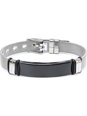 Kuşkaya Ticaret Kişiselleştirilebilir İsim Yazılabilir Ayarlanabilir Kordonlu Çelik Bileklik | Yılbaşı Hediyesi