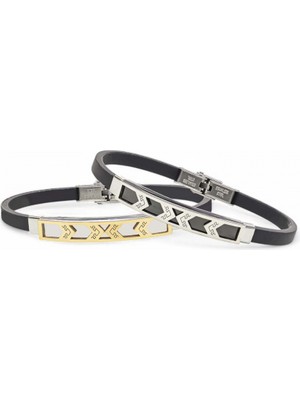 Kuşkaya Ticaret Desenli Çelik Bileklik | 14 Şubat Sevgililer Günü Hediyesi