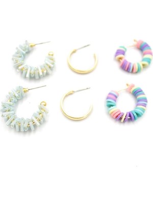 Litaetrend Kristal Boncuklu Küpe - Turkuaz