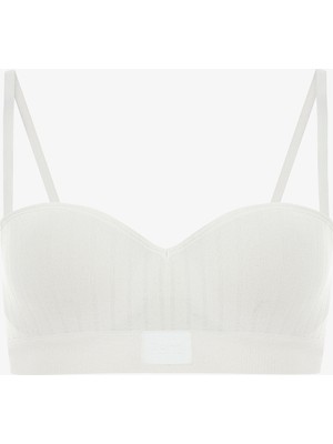 Ekru Stardoll Dikişsiz Push Up Balenli Straplez Sütyen