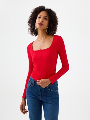Slim Fit Kadın Bluz U.kol