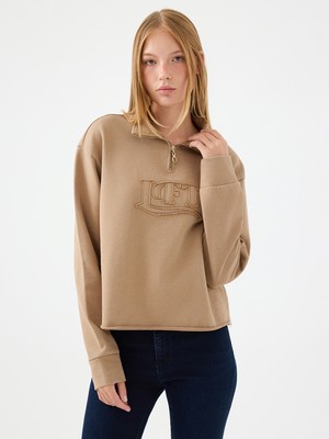 Long Crop Kadın Sweatshirt