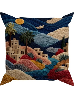 Evdek Embroidery DS33 Dijital Baskılı Kırlent Kılıfı