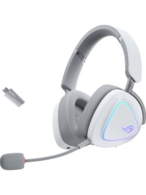 Asus Rog Delta Iı Kablosuz Oyun Kulaklığı (50MM Titanyum Sürücüler, 10MM Süper Geniş Bant Mikrofon, 153-SAAT Pil Ömrü, Dualflow Ses, Bt, 2.4ghz, 3.5mm, Pc, Swıtch, Ps4, Ps5, Xbox Uyumlu) Beyaz