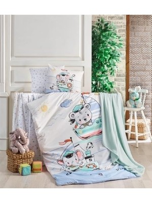 Kristal Sailing Ranforce Bebek Nevresim Takımı - Mavi