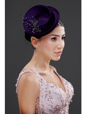 Kristal Taş Detaylı Nikah Kep – Nişan, Düğün ve Özel Davet Aksesuarı