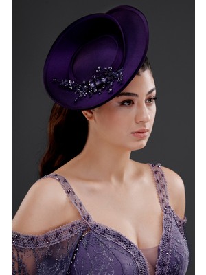 Inci ve Kristal Detaylı Beyaz Nikah Kepi – Zarif Özel Davet Şapkası