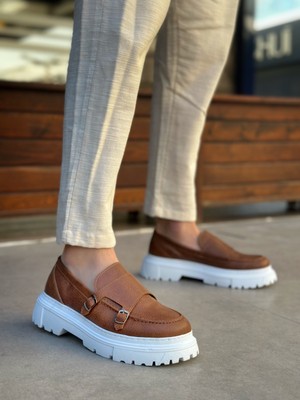 BA0242 Tokalı Klasik Yüksek Taban Taba Erkek Ayakkabı