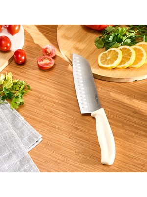 Dr. Inox Santoku Bıçağı 30 cm Krem