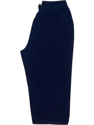 Duxa %100 PAMUK, KETEN KUMAŞTAN BELİ LASTİKLİ VE BAĞCIKLI ERKEK KAPRİ PANTOLON(SOLMA VE ÇEKME YAPMAZ)