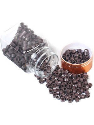 AyrStore Silikonlu Saç Kaynak Boncuğu / Açık Kahve