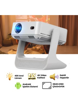 C3 Buds Ekranlı Projeksiyon Cihazı Taşınabilir Android Sistemli Wifi HDMI USB Destekli Projektör