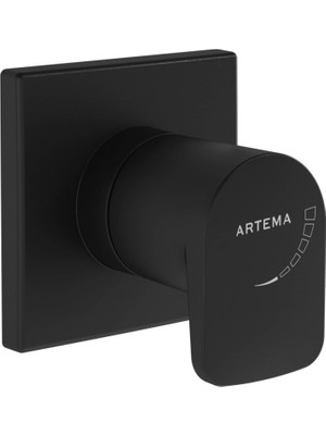 Artema Root Round Ankastre Stop Valf A4272936 Mat Siyah