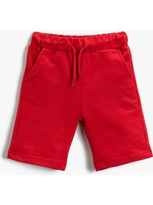 Koton Erkek Çocuk Basic Şort Beli Bağcıklı Cepli