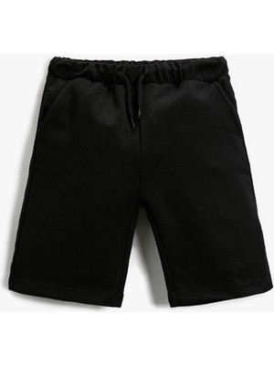 Koton Normal Bel Siyah Erkek Çocuk Şort - 2SKB40024TK