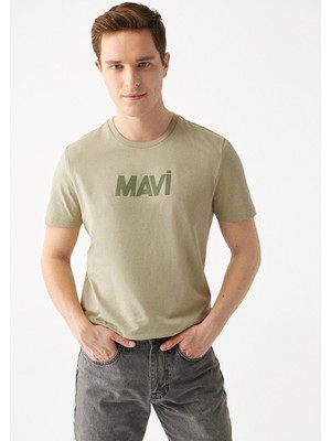 Mavi Erkek Mavi Logo Baskılı Yeşil Tişört 066846-71769
