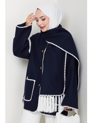 Ahen Atkılı Kaşe Ceket 1593 - Lacivert