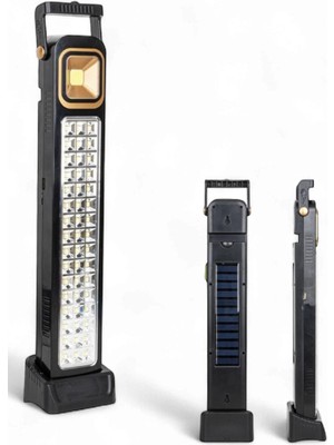 48 Led'li 45W Güneş Enerjili ve Şarjlı Işıldak | Solar Kamp Lambası