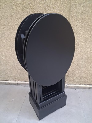 Zigon Çanta Oval 90540 Dörtlü Model Ahşap Mdf Parlak Siyah Lake El Yapımı