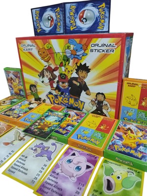 Emrah Gültekin Pokemon Oyun Kağıtları 10 Mini Kutu 60 Karakter Kartı Hediye Paketli Çocuk Oyun ve Koleksiyon Seti