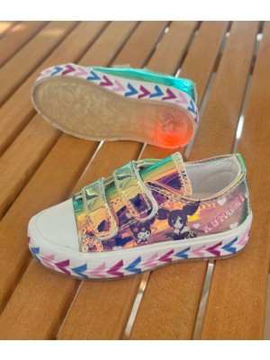 Surpie Shoes Kuromi Çocuk Convers, Kız Çocuk Günlük Ayakkabı, Işıklı Çocuk Ayakkabı (31-35 Numara Aralığı Işıksızdır)