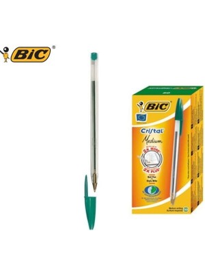 Bic Cristal Medıum Tükenmez Kalem Yeşil 50'li Kutu