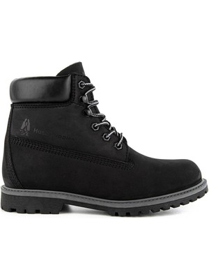Hush Puppies Empresa 725039 Gerçek Deri, Anatomik, WaterResist Kadın Bot Siyah