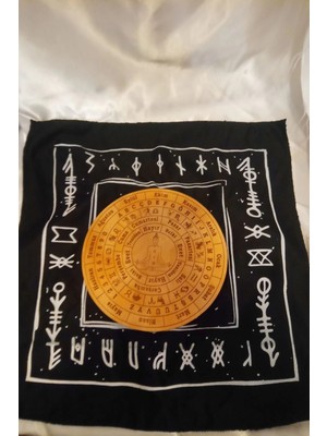 Pandül Sarkaç Tahtası Türkçe Ahşap Sarkaç Örtüsü Ritüel Set Pandül