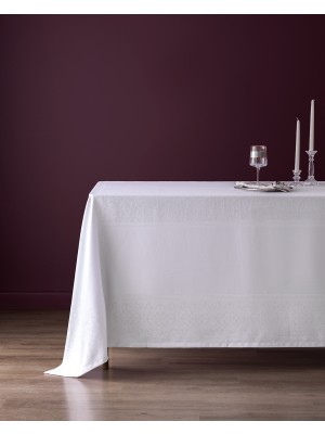 Madame Coco Moroccon Masa Örtüsü - Beyaz - 160X230 cm