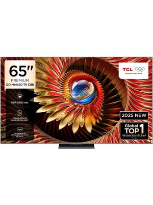 TCL 65C8K 65'' 164 Ekran Uydu Alıcılı  4K Ultra HD Google QD MiniLED TV