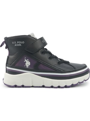 U.s. Polo Assn. Keltes Jr 5pr Siyah Kız Çocuk High Sneaker