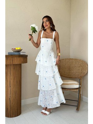 Markano Kat Kat Arkası Bağlamalı Elbise