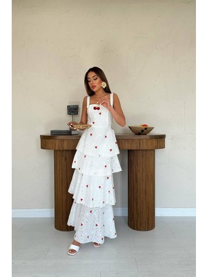 Markano Kat Kat Arkası Bağlamalı Elbise