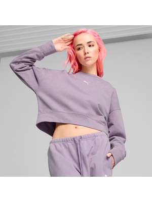 Puma Kadın  Puma Dare To Relaxed Washed Crew Mor Kadın Sweatshirt