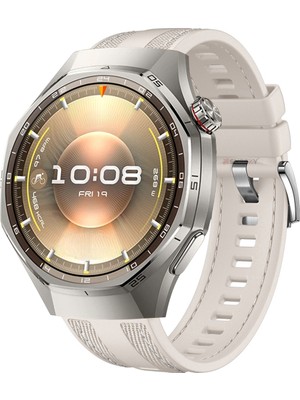 Sneezy Huawei Watch Gt6 Pro 46MM ile Uyumlu Metal Tokalı Dikiş Detaylı Şık Dokuma Silikon Kordon