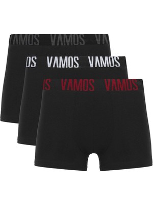 Vamos Erkek Boxer 3 Lü Paket Desen-2 2XL Paça Tipi ile Rahat Kullanım Sunar