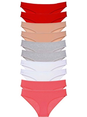10 Adet Süper Eko Set Likralı Kadın Slip Külot 507