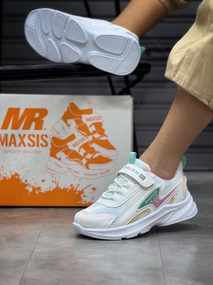 MAXSİS Çocuk Spor Ayakkabı Poli Taban Kauçuklukutulu Baskılı