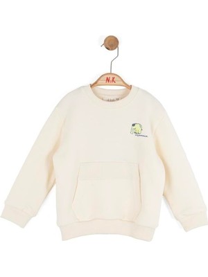 Nk Erkek Bebek Elephnat Sweatshirt 1-4 Yaş Krem