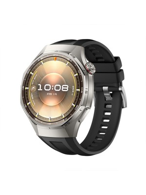Huawei Watch Gt6 Pro 46MM Ile Tam Uyumlu Kordon Metal Tokalı Yumuşak Silikon Kordon Kayış