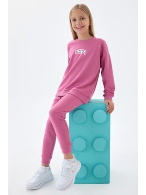 U.S. Polo Assn. Kız Çocuk Eşofman Takımı Leylak Günlük Kullanım İçin Rahat Örme Kumaş